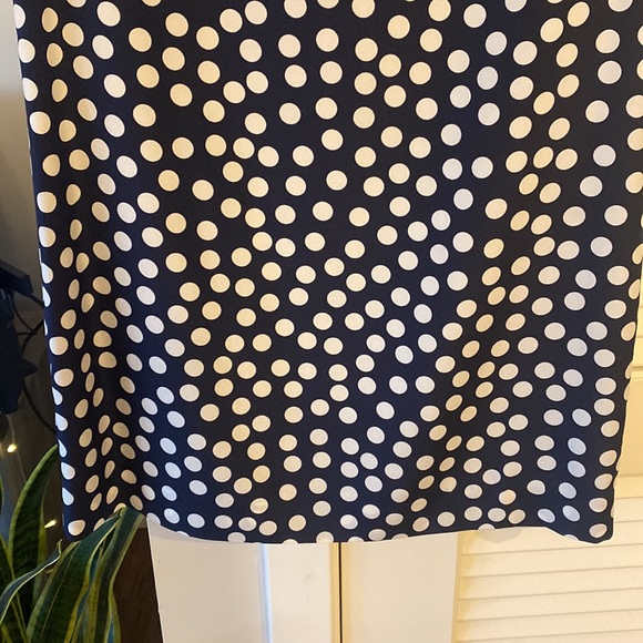 J Crew Navy Blue and White Polka Dot Shift Dress - Picture 3 of 6